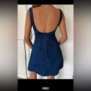 SHEFIT Backless Denim Blue Dress